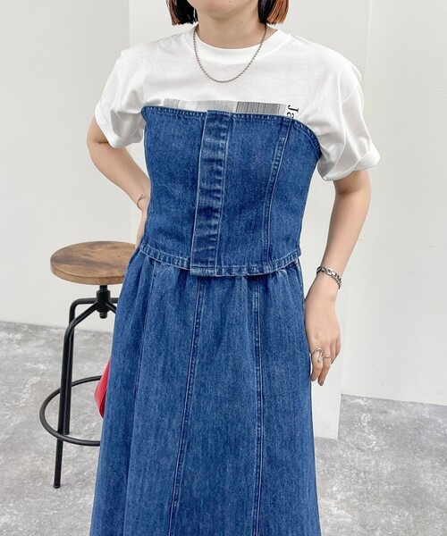 fredy emue（フレディエミュ）の「デニム/ミリタリービスチェ（シャツ/ブラウス・レディース・カーキ/サックスブルー/ブルー・38）」の9枚目の写真