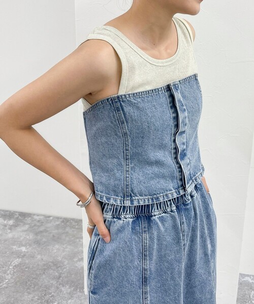 fredy emue（フレディエミュ）の「デニム/ミリタリービスチェ（シャツ/ブラウス・レディース・カーキ/サックスブルー/ブルー・38）」の22枚目の写真