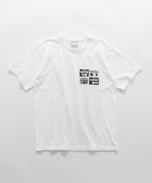 EDIFICE（エディフィス）の「TEXTILE PAINT (テキスタイルペイント)  クルーネック Tシャツ（Tシャツ/カットソー・メンズ・ホワイト×ホワイト/ブラック×ブラック/ホワイト系その他/ブラック系その他/ブラックミックス/ブラック/ホワイト/ライトホワイト・LARGE/X-LARGE/MEDIUM）」の2枚目の写真