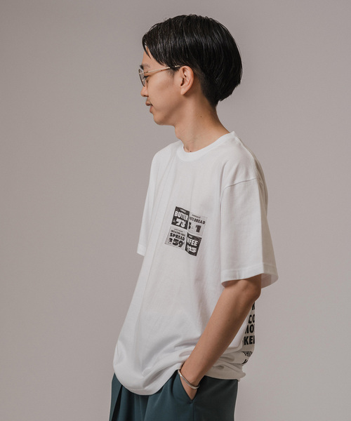 EDIFICE（エディフィス）の「TEXTILE PAINT (テキスタイルペイント)  クルーネック Tシャツ（Tシャツ/カットソー・メンズ・ホワイト×ホワイト/ブラック×ブラック/ホワイト系その他/ブラック系その他/ブラックミックス/ブラック/ホワイト/ライトホワイト・LARGE/X-LARGE/MEDIUM）」の19枚目の写真