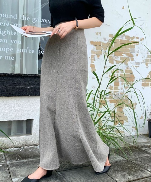 ABITOKYO(アビトーキョー)の「2024AW新作 ツイードハイウエストマーメイドスカート(スカート・レディース・ワインレッド/ブラウン/グレー・M/S)」の17枚目の写真