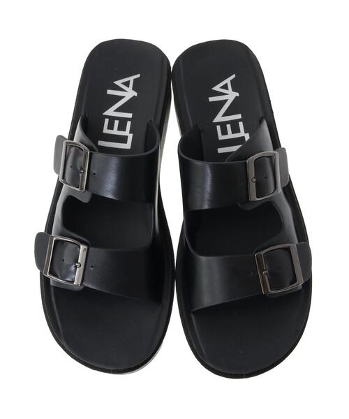Green　Parks（グリーンパークス）の「・LENA　バックル付サンダル（サンダル・レディース・ブラック・L/LL/S/M）」の10枚目の写真