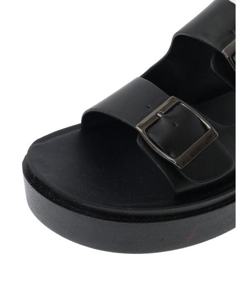 Green　Parks（グリーンパークス）の「・LENA　バックル付サンダル（サンダル・レディース・ブラック・L/LL/S/M）」の7枚目の写真