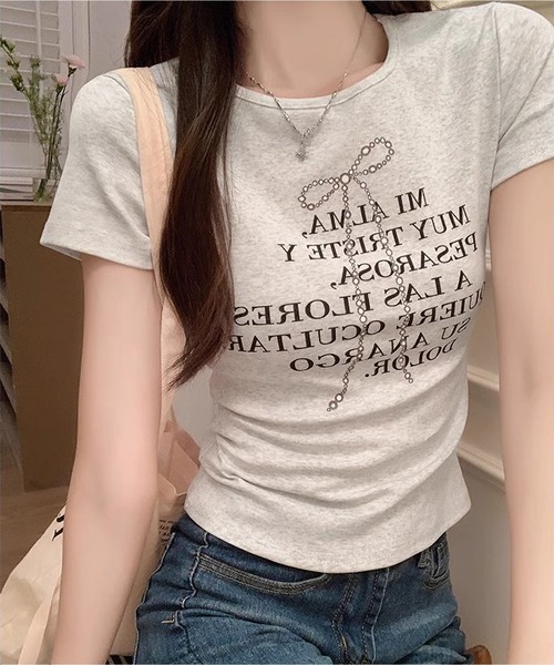 MAISON DE THERESE(メゾン ド テレーズ)の「Tシャツ(Tシャツ/カットソー・レディース・ブラック/ライトグレー・M/L)」の3枚目の写真