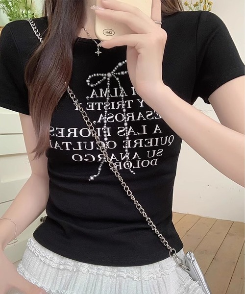 MAISON DE THERESE(メゾン ド テレーズ)の「Tシャツ(Tシャツ/カットソー・レディース・ブラック/ライトグレー・M/L)」の9枚目の写真