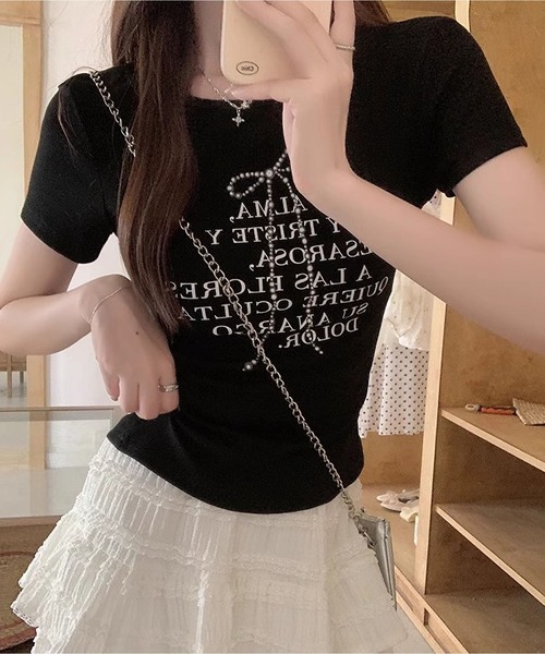 MAISON DE THERESE(メゾン ド テレーズ)の「Tシャツ(Tシャツ/カットソー・レディース・ブラック/ライトグレー・M/L)」の8枚目の写真