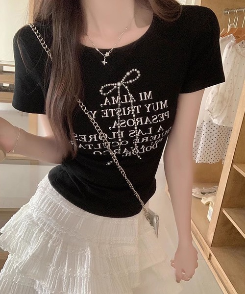 MAISON DE THERESE(メゾン ド テレーズ)の「Tシャツ(Tシャツ/カットソー・レディース・ブラック/ライトグレー・M/L)」の10枚目の写真