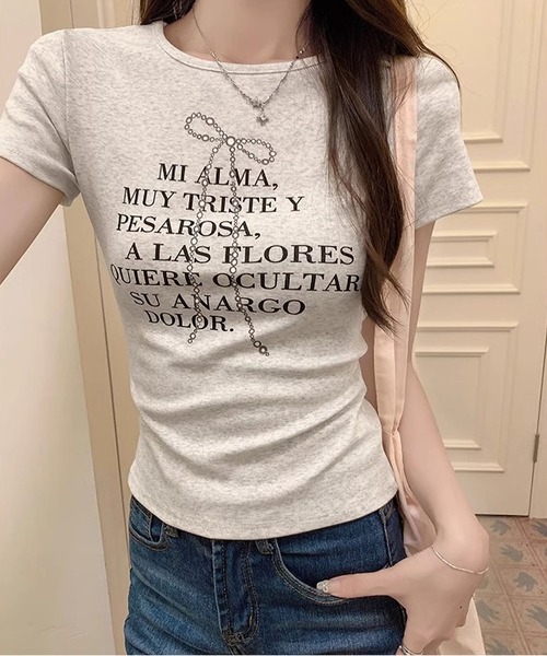 MAISON DE THERESE(メゾン ド テレーズ)の「Tシャツ(Tシャツ/カットソー・レディース・ブラック/ライトグレー・M/L)」の11枚目の写真