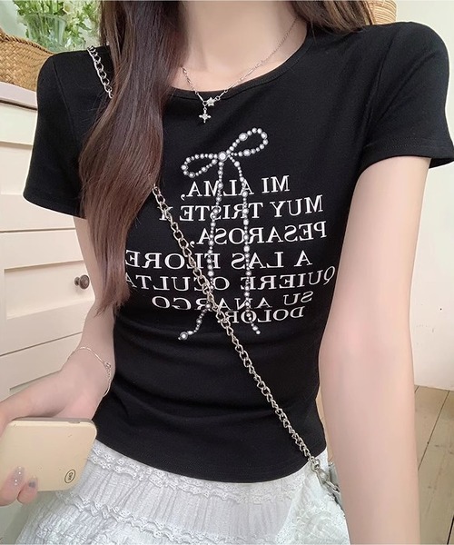 MAISON DE THERESE(メゾン ド テレーズ)の「Tシャツ(Tシャツ/カットソー・レディース・ブラック/ライトグレー・M/L)」の12枚目の写真