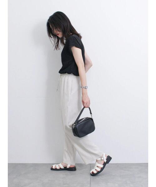 Samansa Mos2 blue（サマンサモスモスブルー）の「ふくれ接結切替プルオーバー（Tシャツ/カットソー・レディース・ブルー/ブラック/キナリ・F）」の9枚目の写真