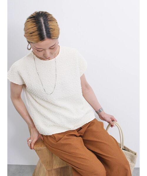 Samansa Mos2 blue（サマンサモスモスブルー）の「ふくれ接結切替プルオーバー（Tシャツ/カットソー・レディース・ブルー/ブラック/キナリ・F）」の17枚目の写真