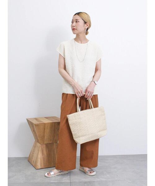 Samansa Mos2 blue（サマンサモスモスブルー）の「ふくれ接結切替プルオーバー（Tシャツ/カットソー・レディース・ブルー/ブラック/キナリ・F）」の19枚目の写真