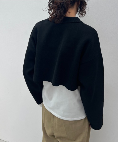 総針編みショートニットカーディガン（カーディガン/ボレロ）｜y/m（イム）