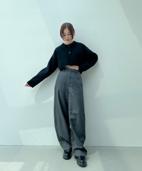 総針編みショートニットカーディガン（カーディガン/ボレロ）｜y/m（イム）