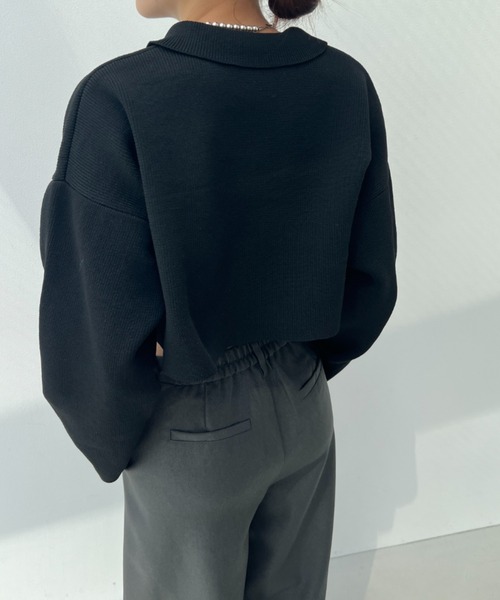 総針編みショートニットカーディガン（カーディガン/ボレロ）｜y/m（イム）