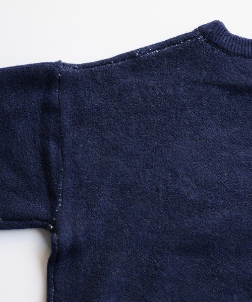 Riberry(リベリー)の「ロゴジャガードニット(ニット/セーター・レディース・ネイビー/杢グレー・FREE)」の3枚目の写真