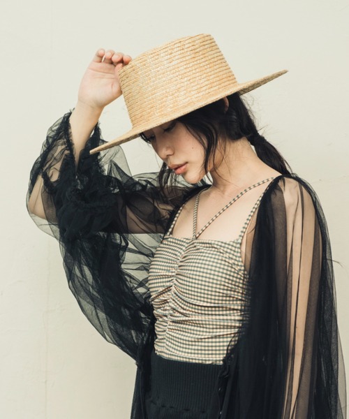 ORIENT(オリエント)の「RYE【ライ】麦わらキャノチェハット(ハット・レディース・ブラック/ナチュラル・FREE)」の16枚目の写真