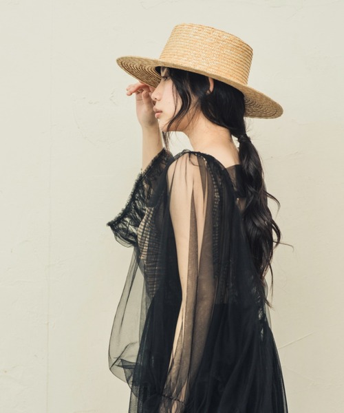 ORIENT(オリエント)の「RYE【ライ】麦わらキャノチェハット(ハット・レディース・ブラック/ナチュラル・FREE)」の20枚目の写真