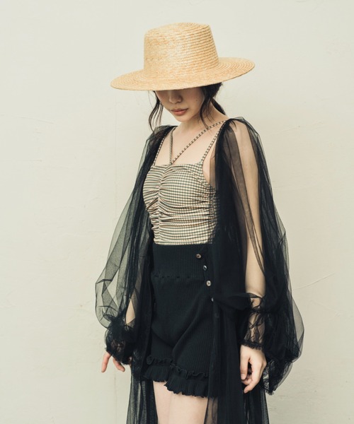 ORIENT(オリエント)の「RYE【ライ】麦わらキャノチェハット(ハット・レディース・ブラック/ナチュラル・FREE)」の12枚目の写真