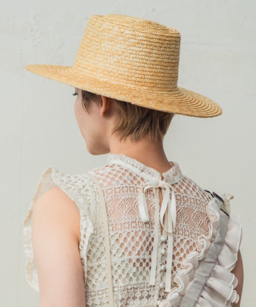 ORIENT(オリエント)の「RYE【ライ】麦わらキャノチェハット(ハット・レディース・ブラック/ナチュラル・FREE)」の5枚目の写真