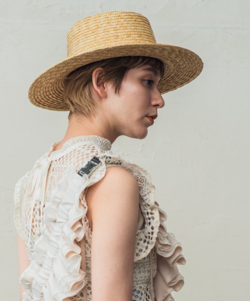 ORIENT(オリエント)の「RYE【ライ】麦わらキャノチェハット(ハット・レディース・ブラック/ナチュラル・FREE)」の4枚目の写真
