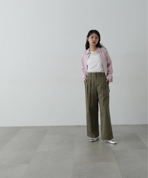 N.(N. Natural Beauty Basic)(エヌエヌナチュラルビューティーベーシック)の「◆タックチノワイドパンツ(チノパンツ・レディース・ベージュ/カーキ・SMALL/MEDIUM)」の19枚目の写真