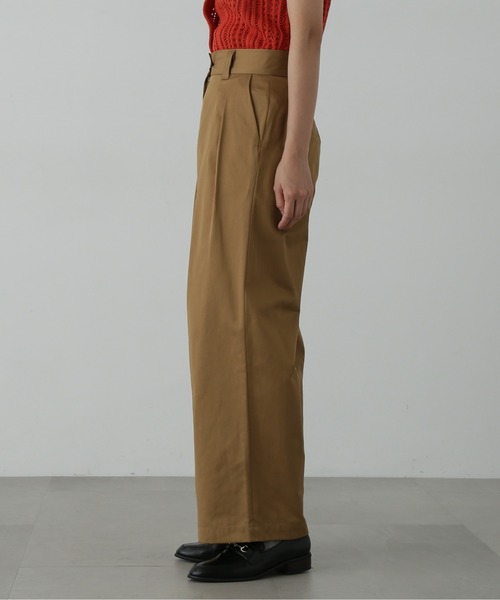 N.(N. Natural Beauty Basic)(エヌエヌナチュラルビューティーベーシック)の「◆タックチノワイドパンツ(チノパンツ・レディース・ベージュ/カーキ・SMALL/MEDIUM)」の9枚目の写真