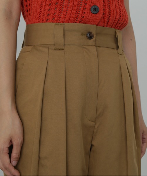 N.(N. Natural Beauty Basic)(エヌエヌナチュラルビューティーベーシック)の「◆タックチノワイドパンツ(チノパンツ・レディース・ベージュ/カーキ・SMALL/MEDIUM)」の11枚目の写真