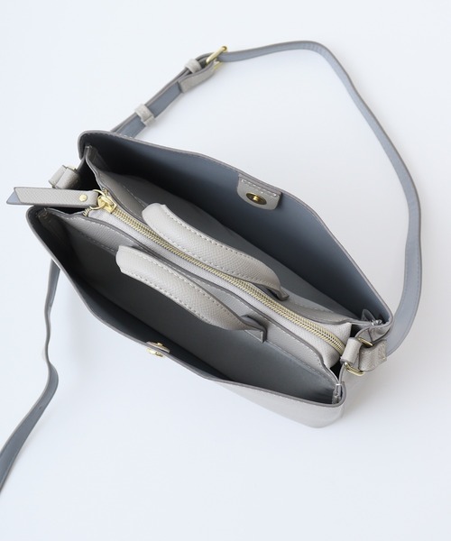 Legato Largo(レガートラルゴ)の「Legato Largo たすかるっかばん 2WAYミニショルダーバッグ(ショルダーバッグ・レディース・ライトグレー/ブラック/グレイッシュベージュ/モカ・FREE)」の14枚目の写真