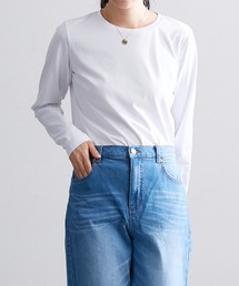 高身長　綿混ＯＮにもOFFにも使えるキレイ見え長袖Ｔシャツ　（トールサイズ）
