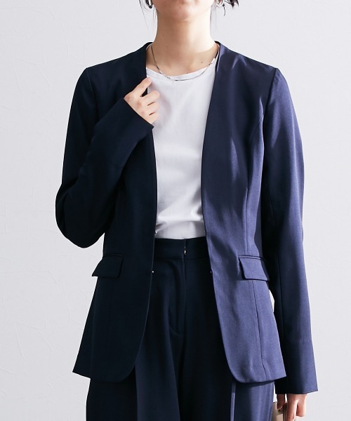 slattgir（スラットジール）の「高身長　綿混ＯＮにもOFFにも使えるキレイ見え長袖Ｔシャツ　（トールサイズ）（Tシャツ/カットソー・レディース・ネイビー/オフホワイト/ブラック・LL/L/M）」の19枚目の写真