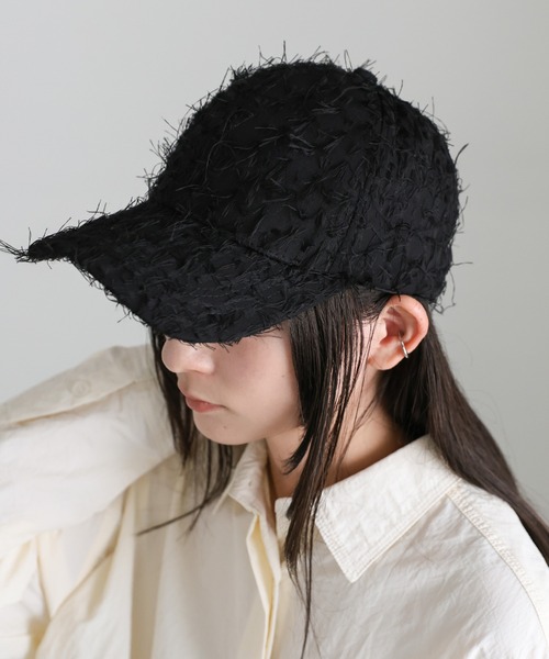 select MOCA（セレクトモカ）の「シャギーキャップ（キャップ・レディース・ブラック/ベージュ・FREE）」の2枚目の写真