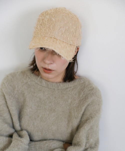 select MOCA（セレクトモカ）の「シャギーキャップ（キャップ・レディース・ブラック/ベージュ・FREE）」の5枚目の写真