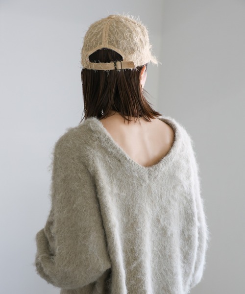 select MOCA（セレクトモカ）の「シャギーキャップ（キャップ・レディース・ブラック/ベージュ・FREE）」の7枚目の写真