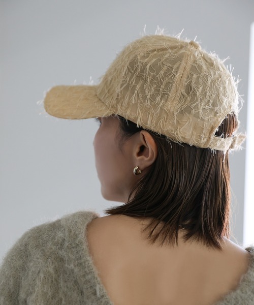 select MOCA（セレクトモカ）の「シャギーキャップ（キャップ・レディース・ブラック/ベージュ・FREE）」の15枚目の写真