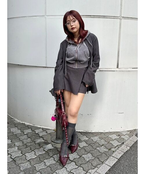 EVRIS（エヴリス）の「オーバーサイズジャケット【セットアップ着用可能】（テーラードジャケット・レディース・グレー/ブラック・FREE）」の19枚目の写真