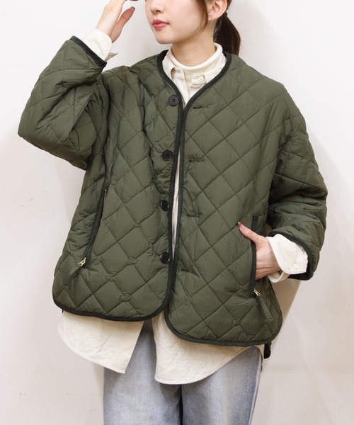 GYMPHLEX/ジムフレックス キルトダウンカラーレスジャケット QUILT