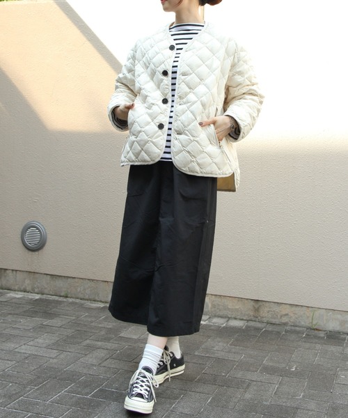 新品❤️CPG グラデーションジャケット Gymphlex｜キルティング ダウン カラーレス コート ノーカラー