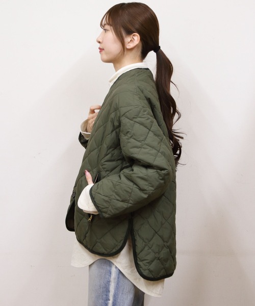 GYMPHLEX/ジムフレックス キルトダウンカラーレスジャケット QUILT