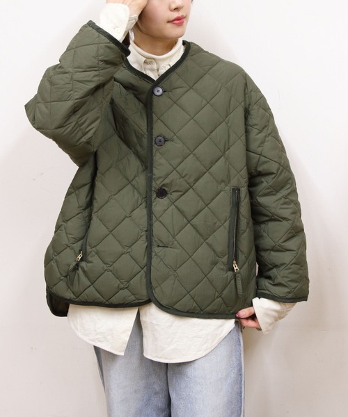 GYMPHLEX/ジムフレックス キルトダウンカラーレスジャケット QUILT