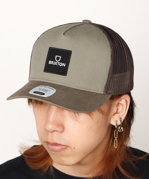 BRIXTON（ブリクストン）の「BRIXTON/ブリクストン ALPHA BLOCK X C MP MESH CAP キャップ メッシュキャップ（キャップ・メンズ・ブラック/グレー/ブラウン/カーキ・ONE SIZE）」の3枚目の写真
