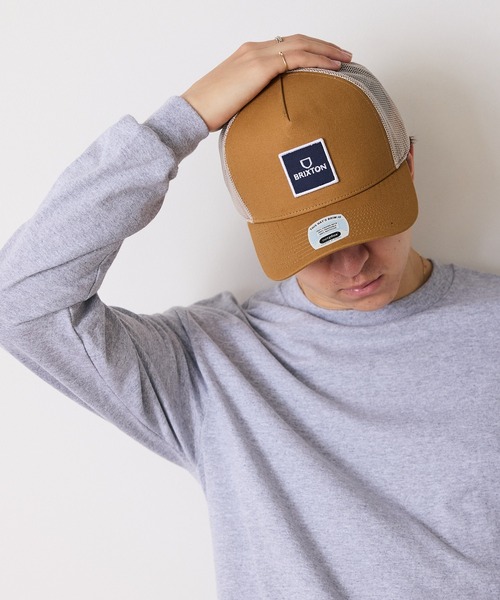 BRIXTON（ブリクストン）の「BRIXTON/ブリクストン ALPHA BLOCK X C MP MESH CAP キャップ メッシュキャップ（キャップ・メンズ・ブラック/グレー/ブラウン/カーキ・ONE SIZE）」の22枚目の写真