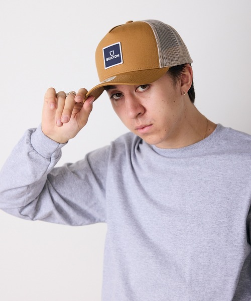 BRIXTON（ブリクストン）の「BRIXTON/ブリクストン ALPHA BLOCK X C MP MESH CAP キャップ メッシュキャップ（キャップ・メンズ・ブラック/グレー/ブラウン/カーキ・ONE SIZE）」の20枚目の写真