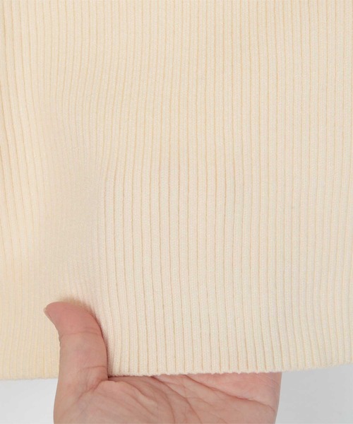 miette（ミエット）の「配色ラインラグランスリーブハイネックニット（ニット/セーター・レディース・アイボリー/ブラック/ネイビー/グレー・FREE）」の20枚目の写真
