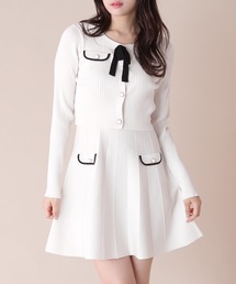 ◇配色リブニットセットアップ