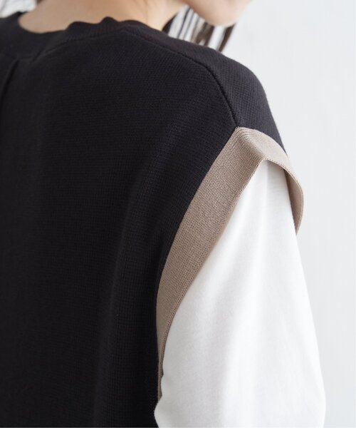 ikka（イッカ）の「ニットベストアンサンブルワンピース（ワンピース・レディース・ブラック/グリーン系その他/スモークグレー・M/L/S）」の6枚目の写真