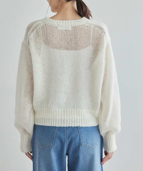 ROPE' PICNIC（ロペピクニック）の「モヘヤ混メタル釦カーディガン（カーディガン/ボレロ・レディース・キナリ/ピンク系その他2/ブラウン系その他3/グレー・38）」の13枚目の写真