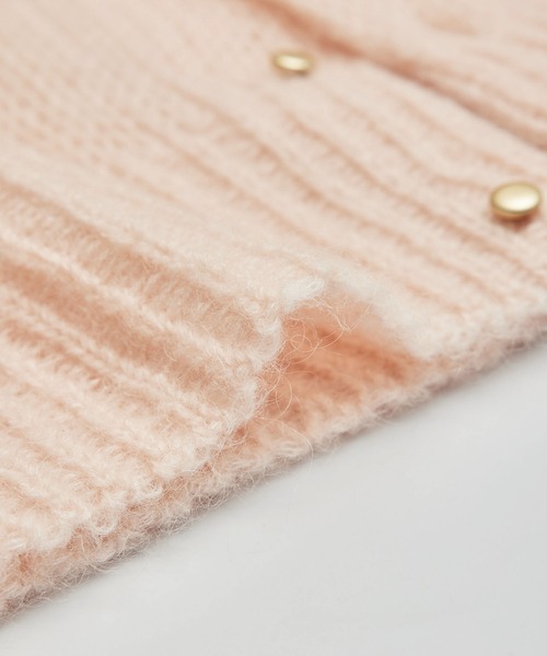 ROPE' PICNIC（ロペピクニック）の「モヘヤ混メタル釦カーディガン（カーディガン/ボレロ・レディース・キナリ/ピンク系その他2/ブラウン系その他3/グレー・38）」の9枚目の写真