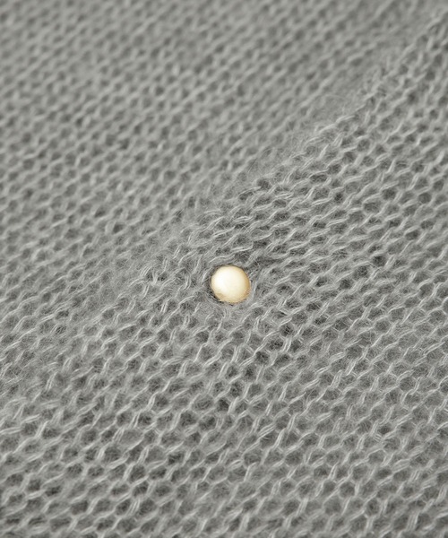 ROPE' PICNIC（ロペピクニック）の「モヘヤ混メタル釦カーディガン（カーディガン/ボレロ・レディース・キナリ/ピンク系その他2/ブラウン系その他3/グレー・38）」の7枚目の写真