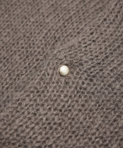 ROPE' PICNIC（ロペピクニック）の「モヘヤ混メタル釦カーディガン（カーディガン/ボレロ・レディース・キナリ/ピンク系その他2/ブラウン系その他3/グレー・38）」の5枚目の写真